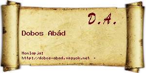 Dobos Abád névjegykártya